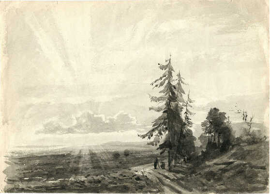 Морозов Константин Феофанович. Пейзаж с дорогой